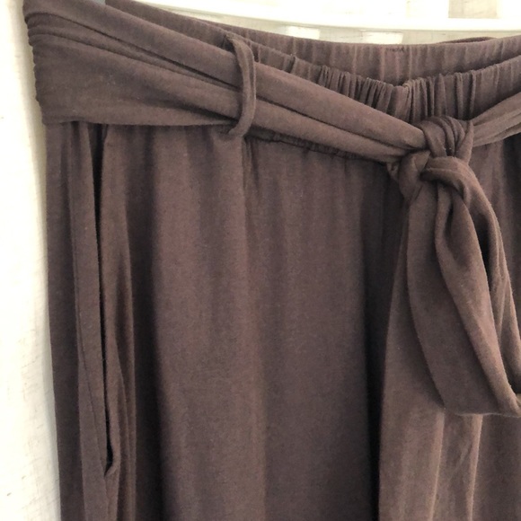 Theory Culottes in Chocolate Brown - Picture 2 of 5